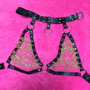 Strappy chain bra top